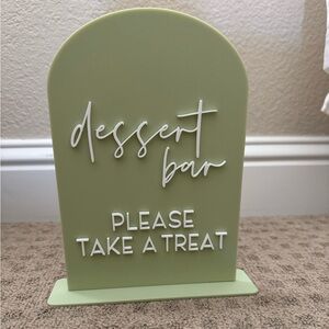 acrylic arch dessert bar sign